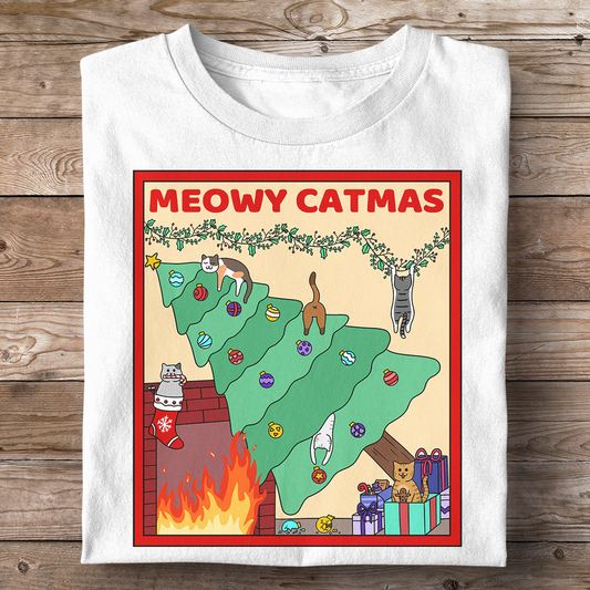 MEOWY CATMAS (Premium Bio Unisex T-Shirt)